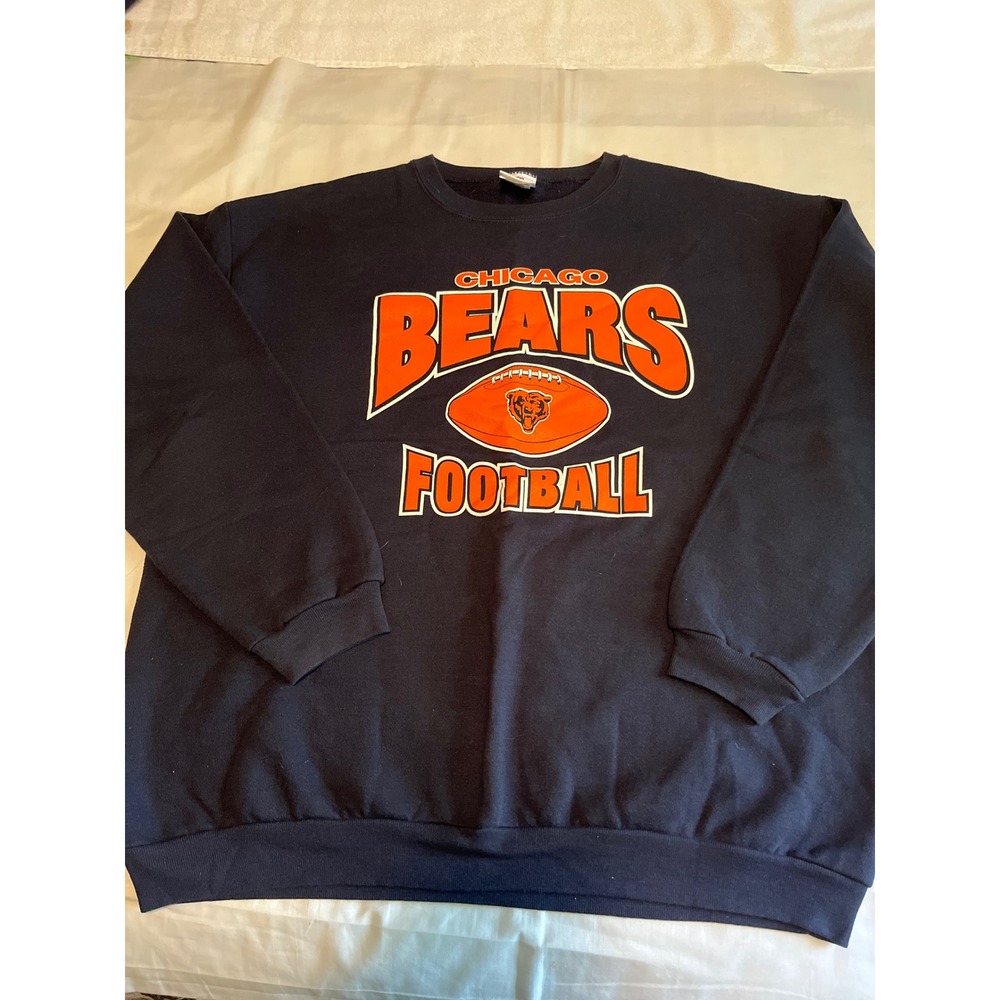 NFL Chicago Bears Football Sweatshirt Navy Blue Crewneck XL VF Imagewear